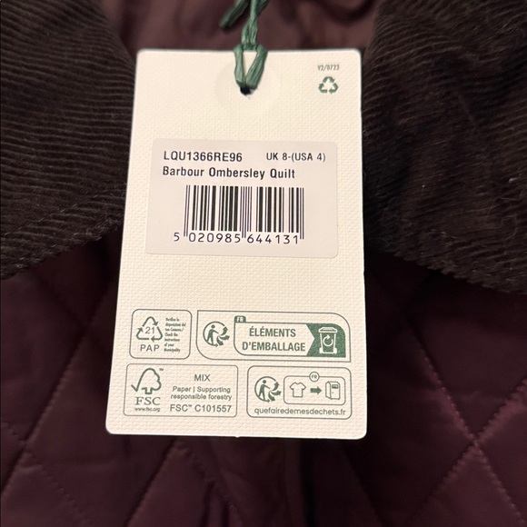 Barbour Quilted Jacket - Deep Burgundy - Picture 3 of 7